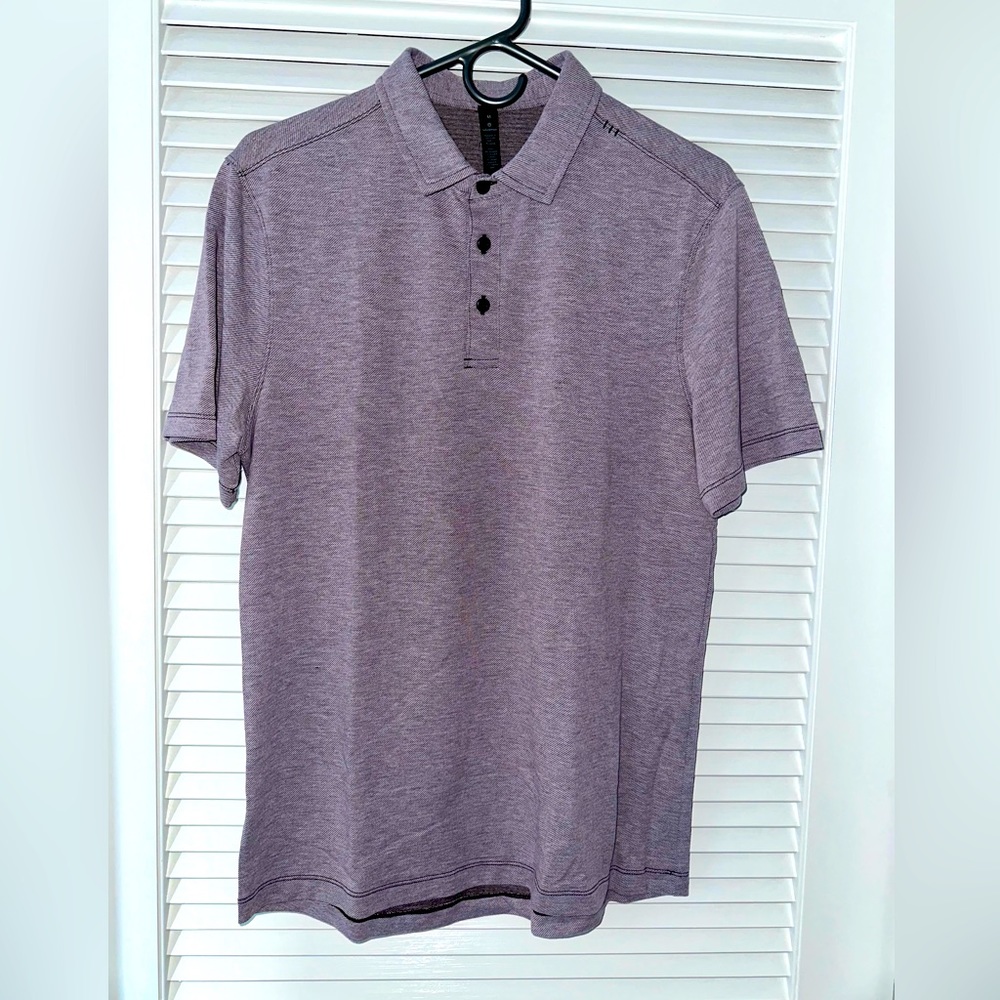 Lululemon men’s short sleeve polo, size Medium, color: light plum